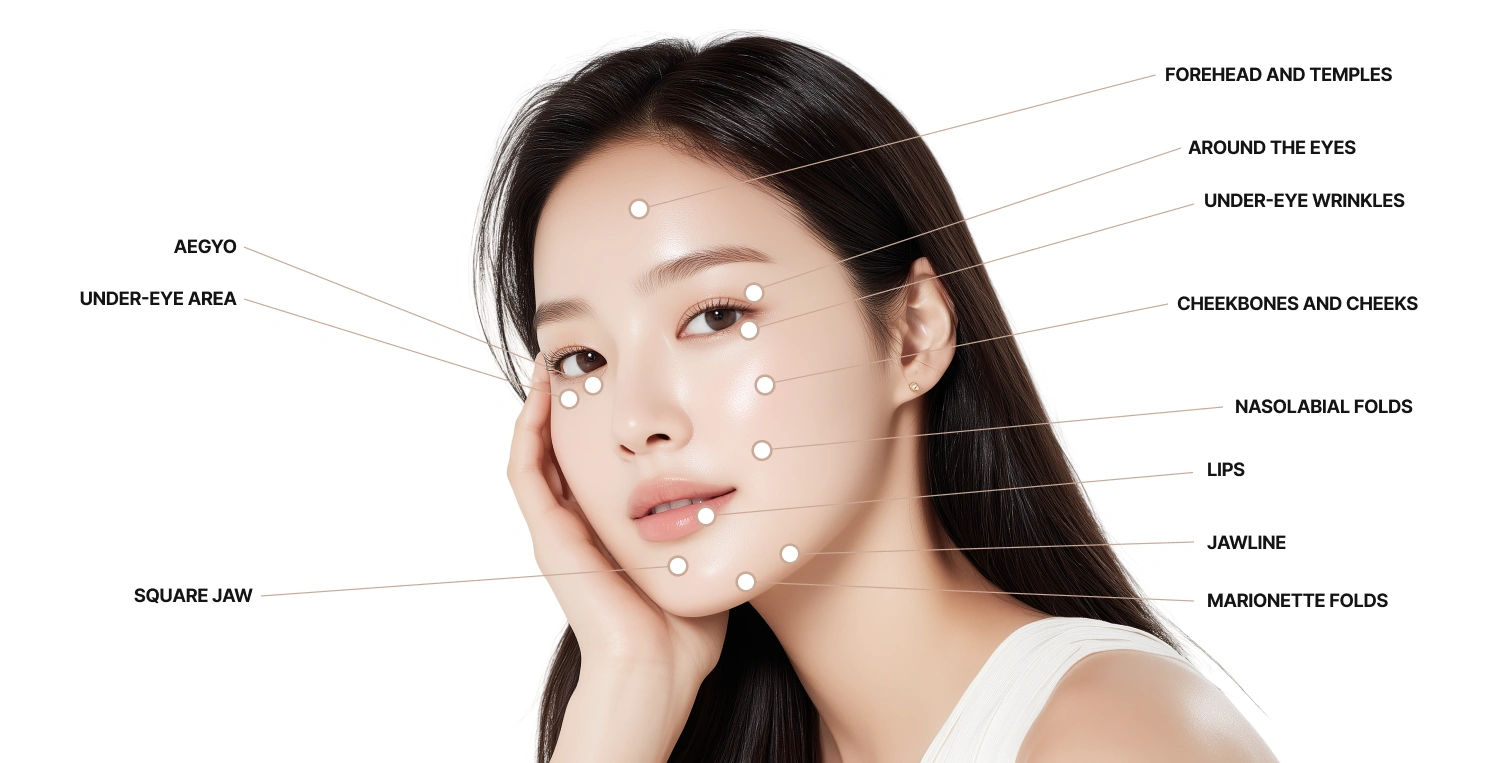 Botox Treatment Areas